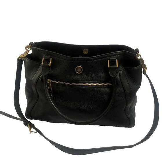 Tory Burchhandbag Black LeatherPurse ShoulderbagTote Satchel